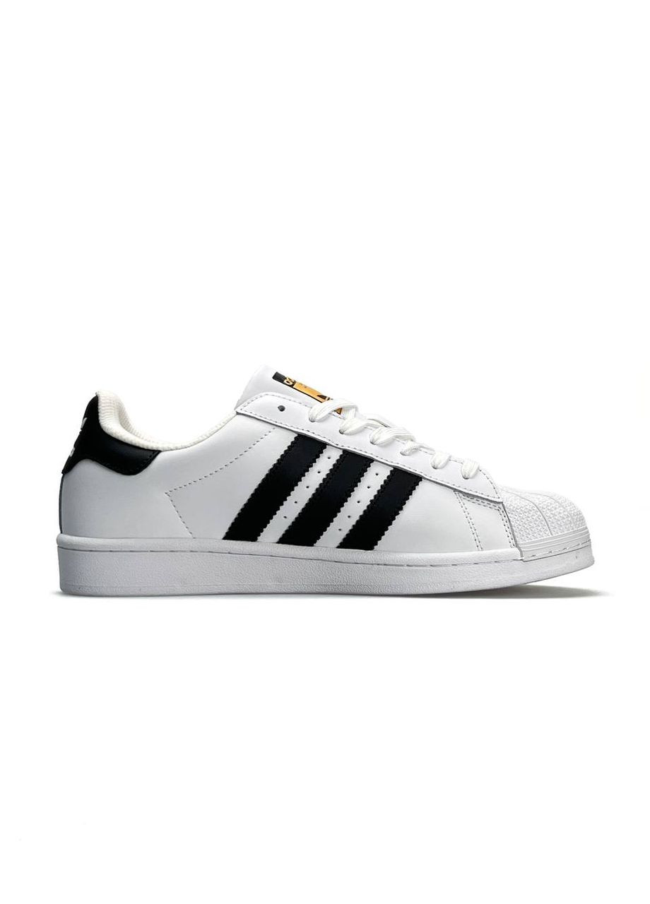 Білі Осінні кросівки чоловічі adidas white black No Brand Originals Superstar M