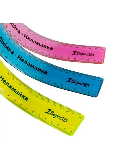 Лінійка 1Вересня 20 см Неломайка кольорова 370533 1 Вересня (366213602)