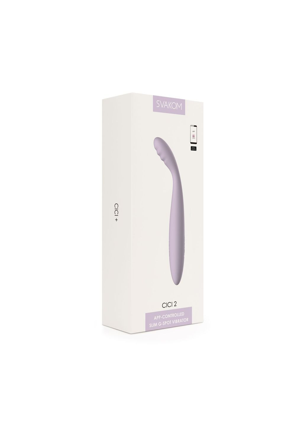 Тонкий смарт-вібратор точки G Cici 2 Lilac, підігрів до 38 °C Svakom (300779965)