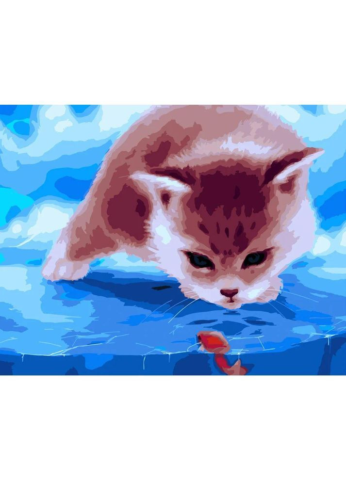 Набір для розпису по номерах Кошеня на льоду 40х50 см (GS371) Huada Toys (329898067)