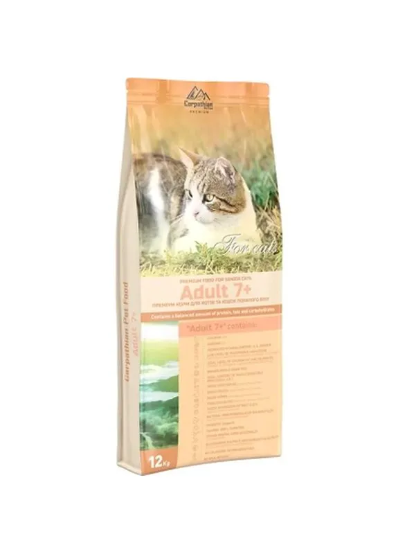 Сухой корм для кошек Adult 7+ 12 кг (4820111140787) Carpathian Pet Food (398726334)