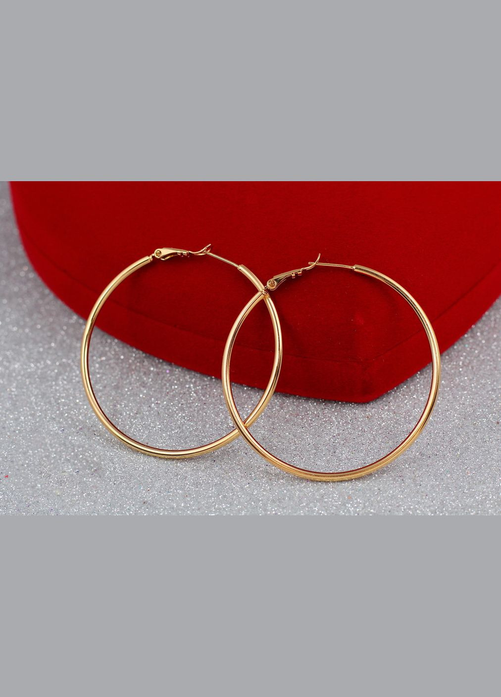 Сережки кільця 5 см золотисті Xuping Jewelry (316607243)