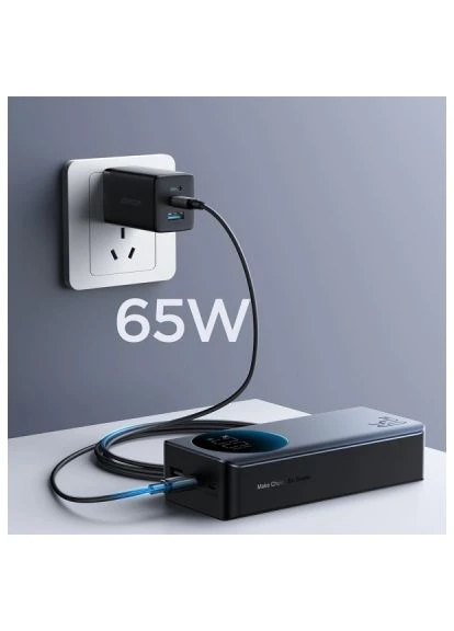 Универсальный аккумулятор 30000mAh 65W PD, QC/3.0, USB-A, 2xUSB-C In/Out, Black (JR-PBF05) Joyroom 30000mAh 65W PD, QC/3.0, USB-A, 2xUSB-C In/Out, Bl (389991854)