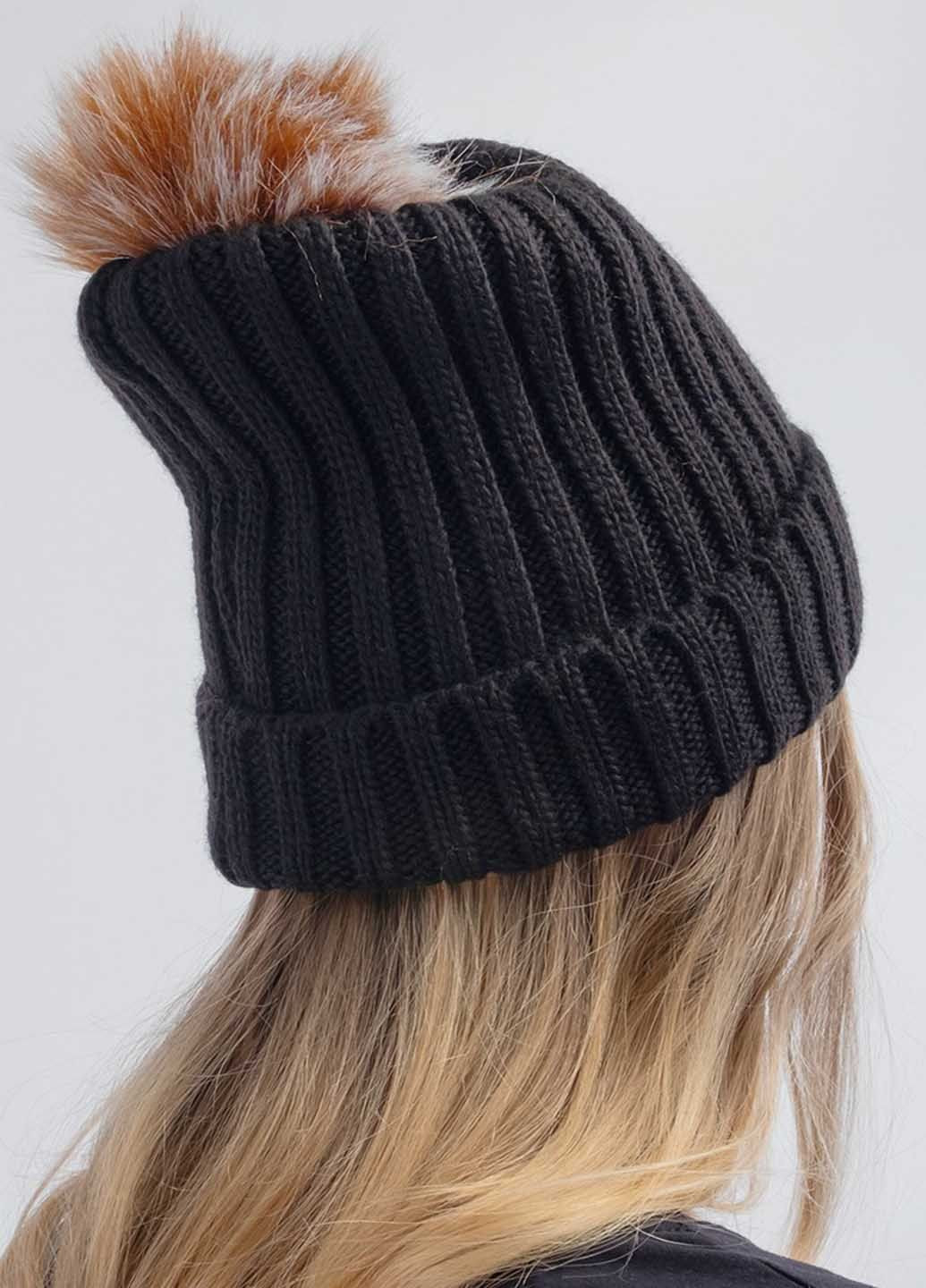 Шапка женская черная 200018 Fashion (358063864)