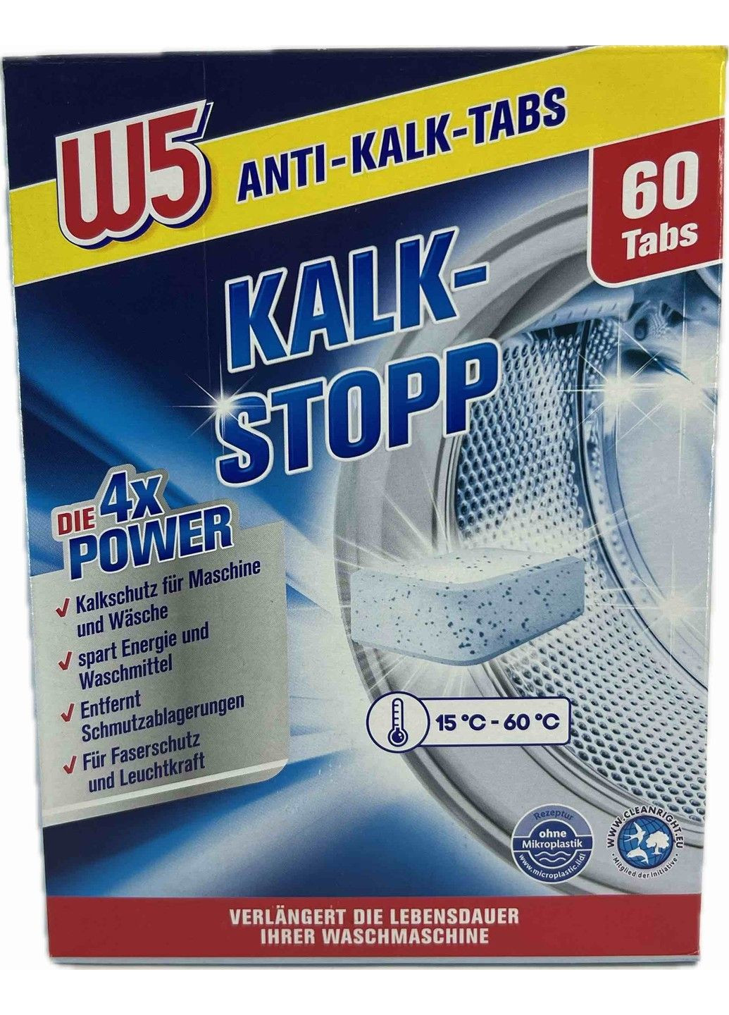 Таблетки от образования накипи для стиральных машин Kalk-Stop 60 шт W5 (280898484)