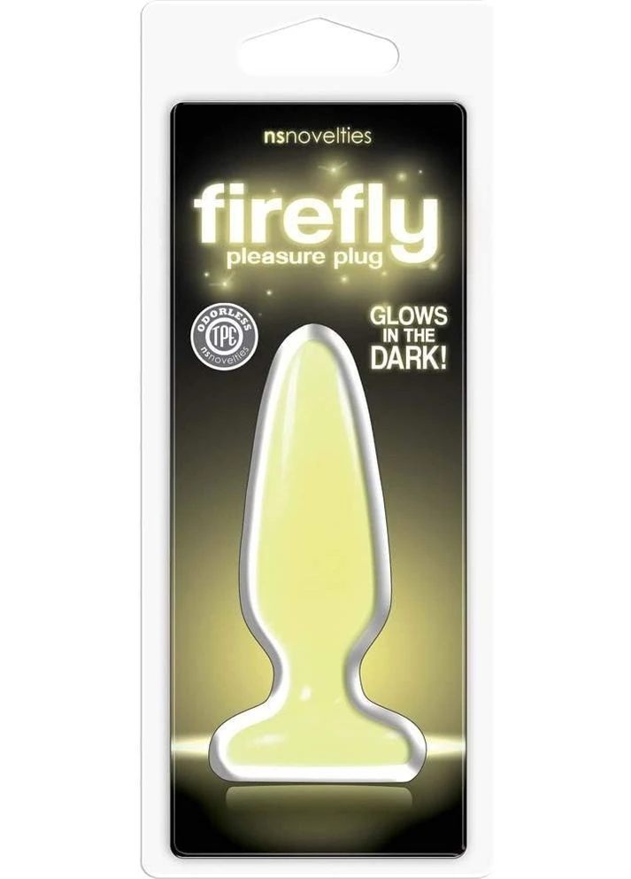 Анальная пробка FIREFLY PLEASURE PLUG MINI YELLOW Ns Novelties (383067217)