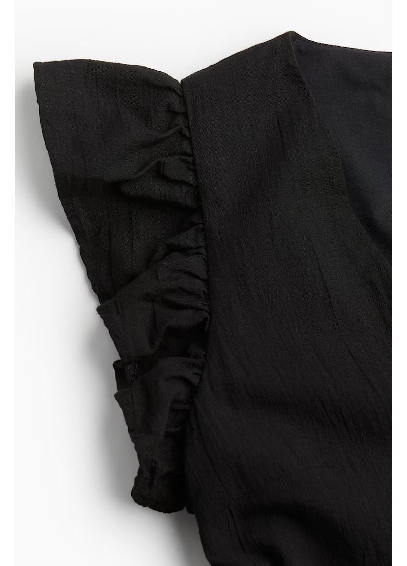 Чорна кежуал сукня міні з бавовни H&M однотонна