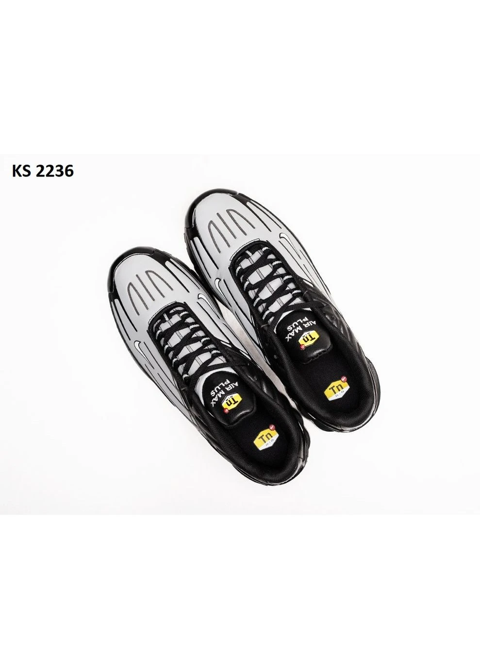 КРОССОВКИ ЖЕНСКИЕ NIKE AIR MAX PLUS III GRAY BLACK НАЙК АИР МАКС ПЛЮС ЧЕРНЫЕ No Brand чёрные демисезоны (392006636)