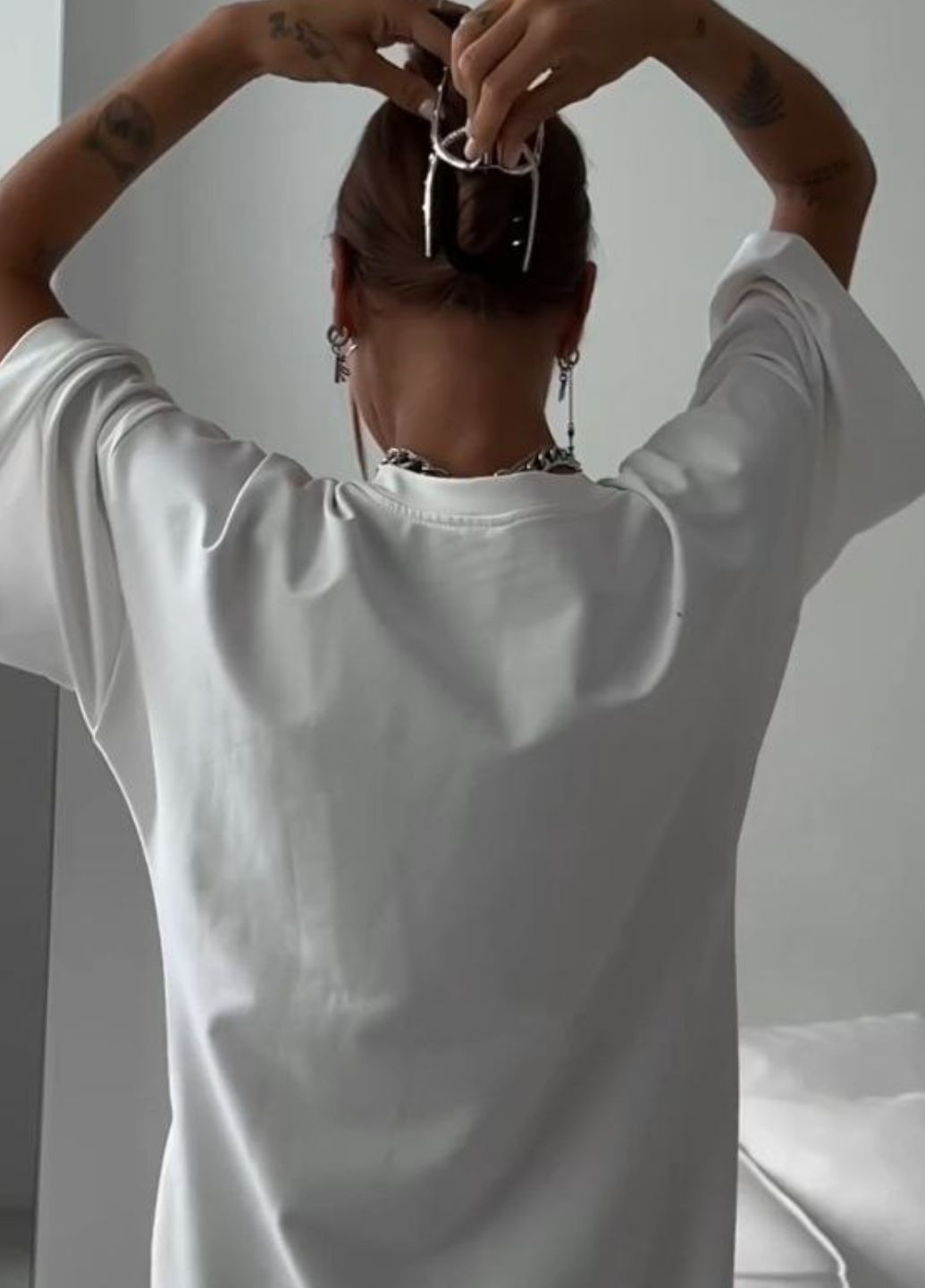 Білий повсякденний сукня-футболка максі з вирізом сукня-футболка Allthings однотонна