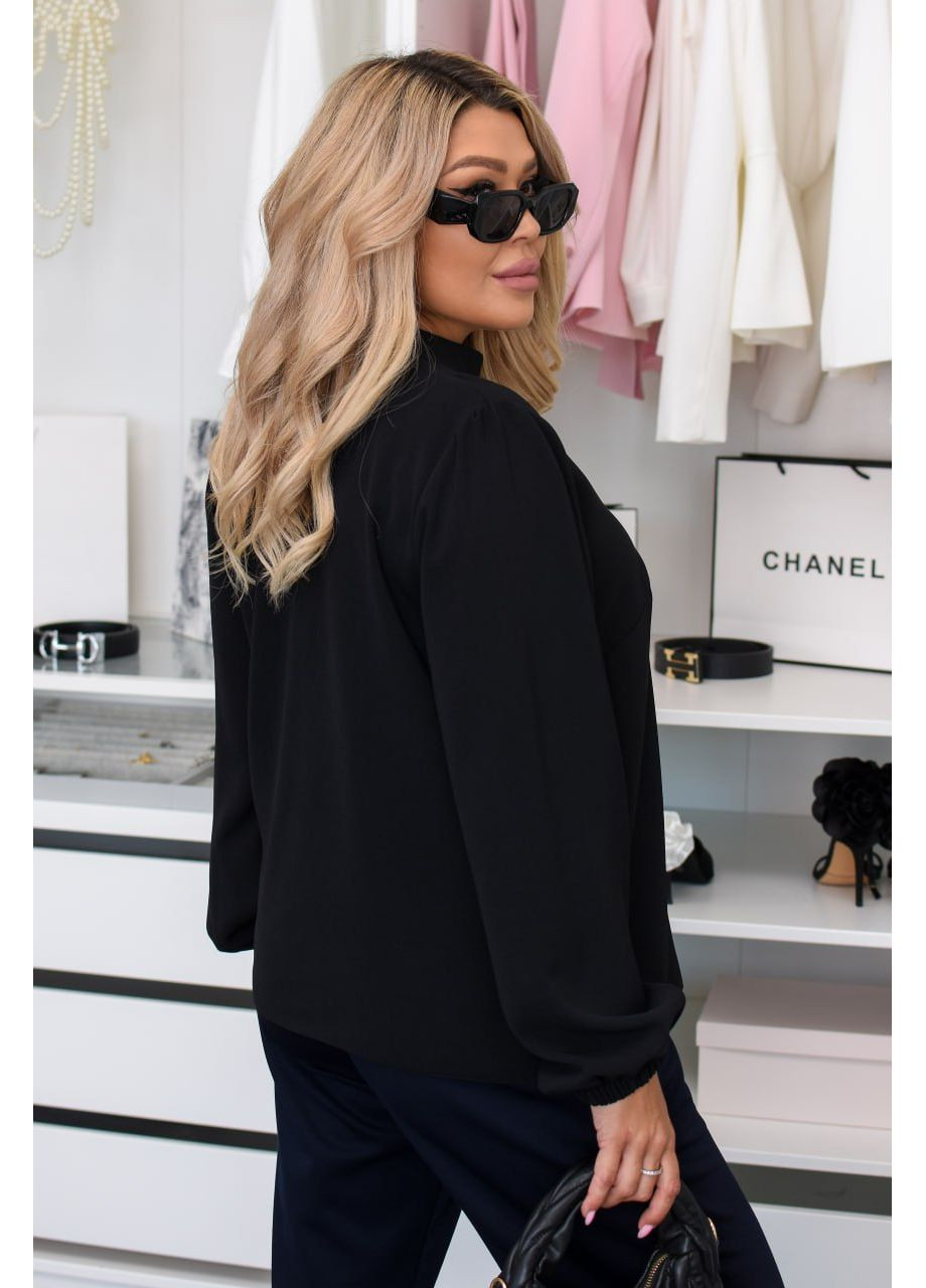 Чорна блуза жіноча однотонна Style Point