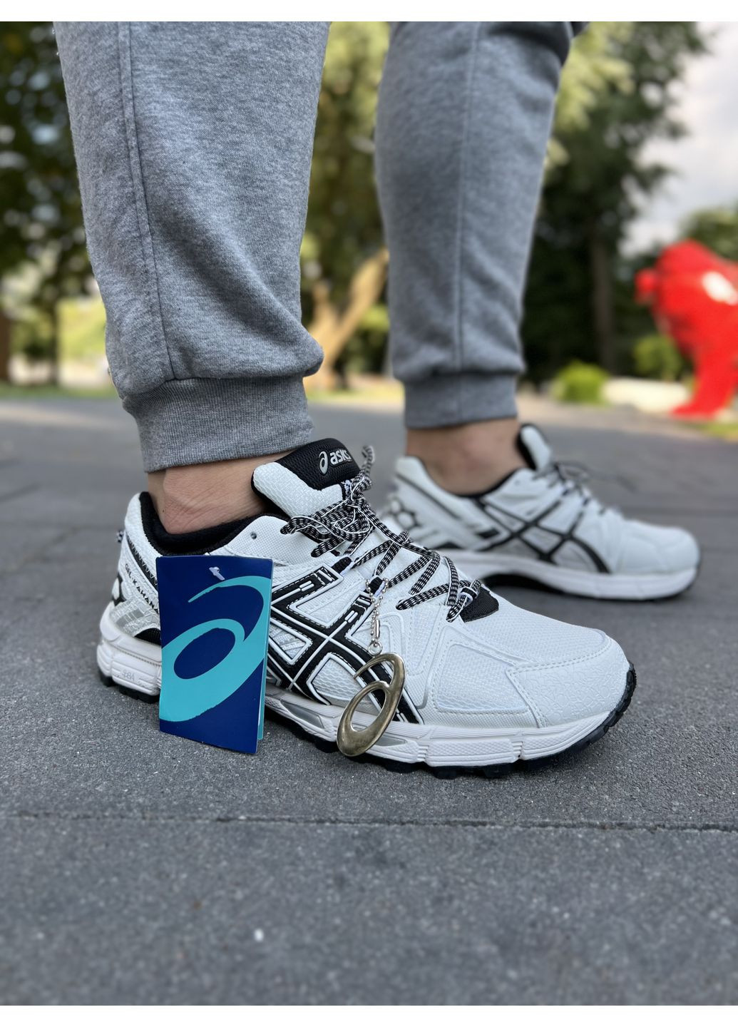 Черные демисезонные кроссовки мужские asics gel kahana 8 white black асикс гель кахано 8 No Brand