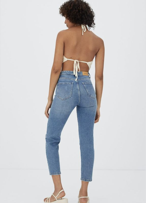 Джынсы Mom slim fit Mom slim fit з розрізами Stradivarius - (308994072)