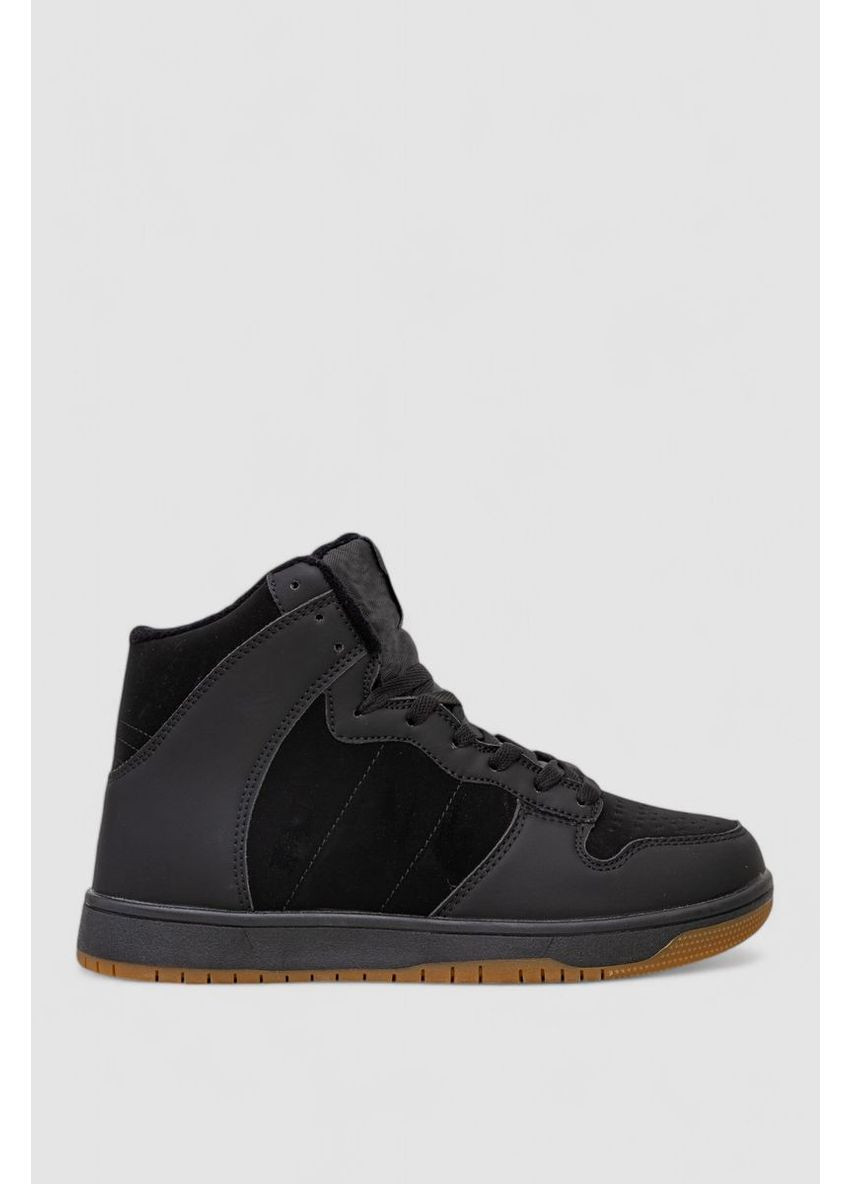 Чорні всесезон кросівки чоловічі зимові на хутрі, колір чорний, 248rh1050-4 Stilli