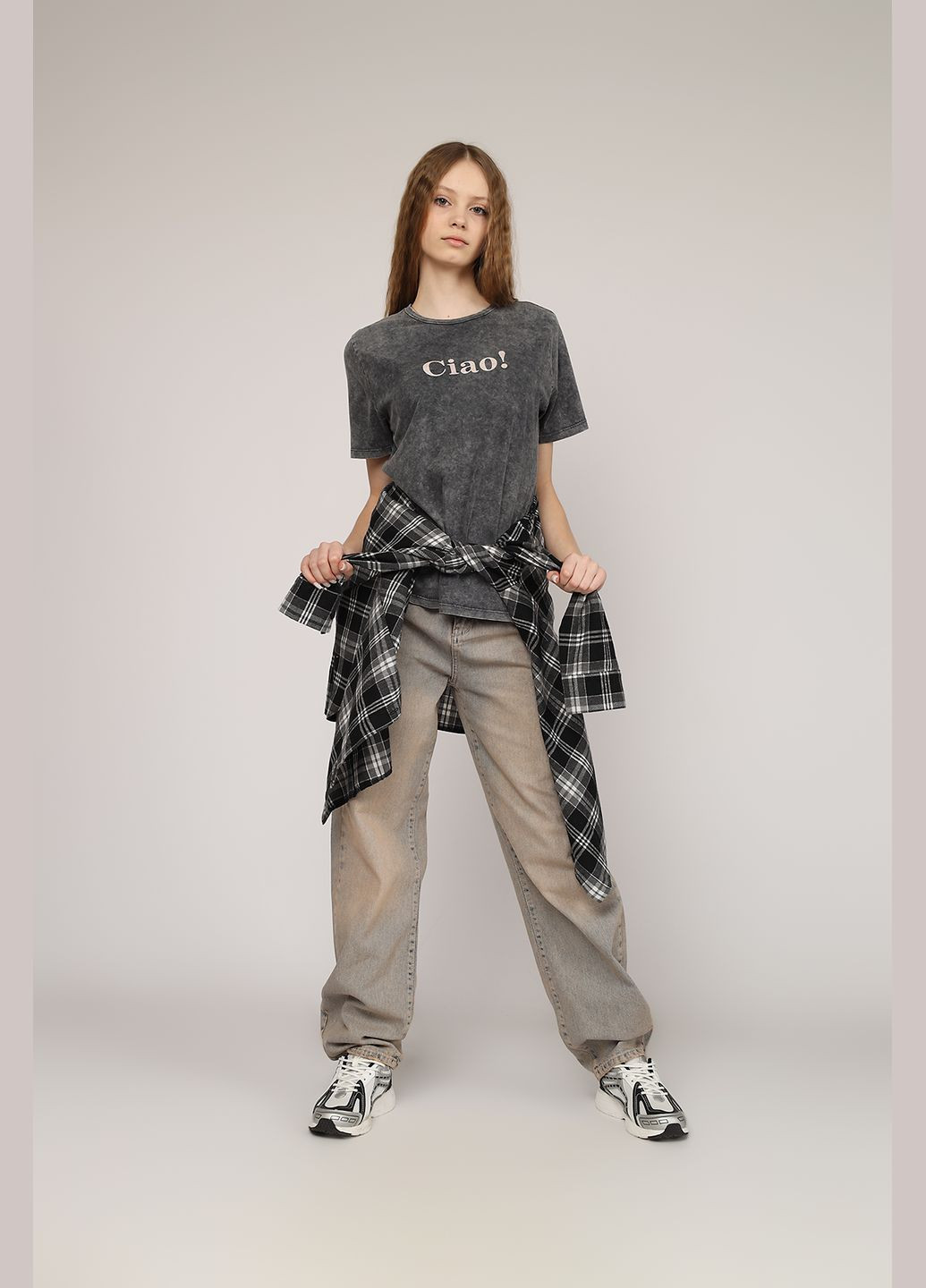 Футболка з коротким рукавом жіноча колір сірий CB-00271963 Busem - (323142640)