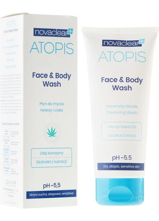 Засіб для миття обличчя і тіла Atopis Face & Body Wash 500ml (548037-149379) Novaclear (369110205)