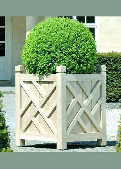 Кашпо садове з дерева Крістобаль зефір (УКШ-001120) No Brand (328960279)