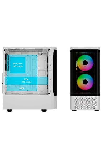 Корпус (4711514501209) Gamdias TALOS E3 CG WH (366104920)