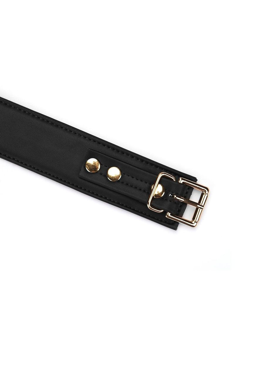 Ошейник с поводком Liebe Seele Black Organosilicon with Leash Collar (303878450)