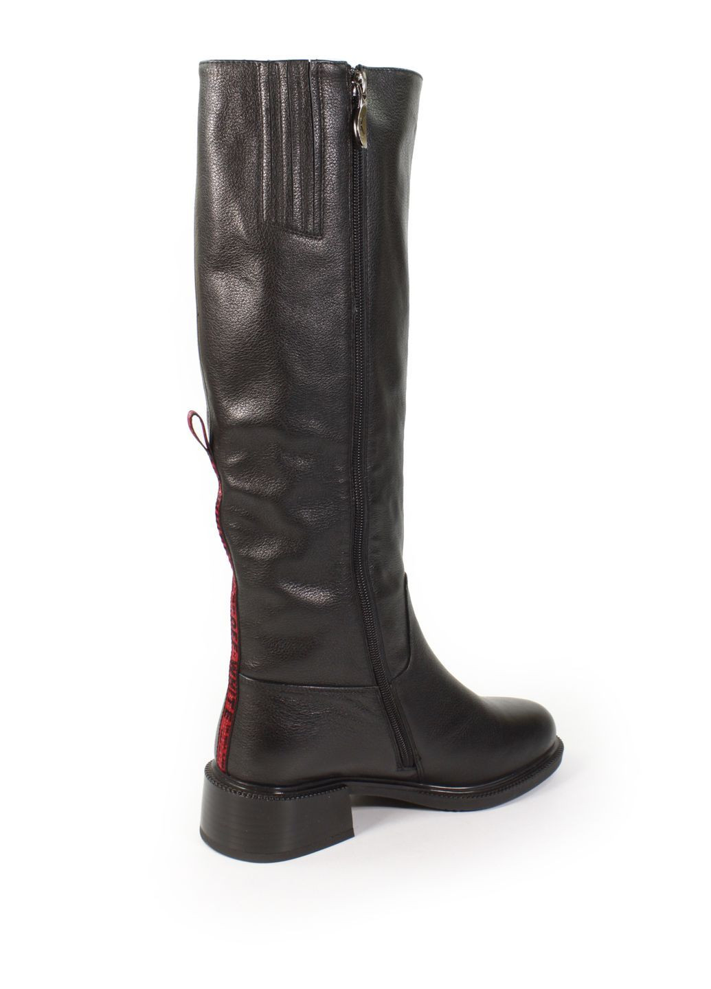 Зимние зимние женские сапоги из натуральной кожи чулки It-Girl с лентами