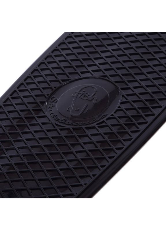 Скейтборд пластиковий LED WHEELS FISH 22in з світящими колесами (чорний-сал-сал) (SK-405-7) Penny (361437412)