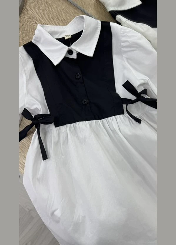 Чёрно-белое платье для девочки BabyStyle (342323791)