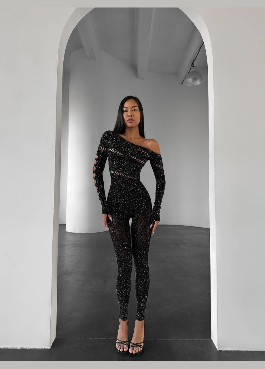 Черный роскошный женский бодистокинг, боди сетка Simply sexy