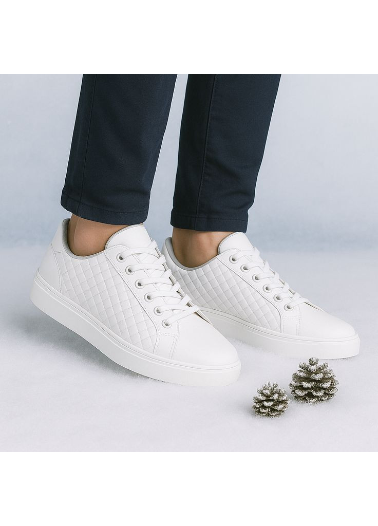 Белые зимние мужские зимние кроссовки lux 6207 белые кожаные с шерстью Kindzer Lux-6207