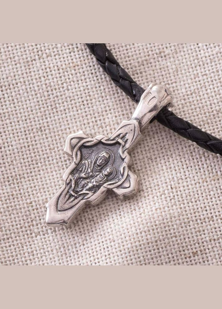 Серебряный православный крестик с распятием 13843 Oniks (264025058)