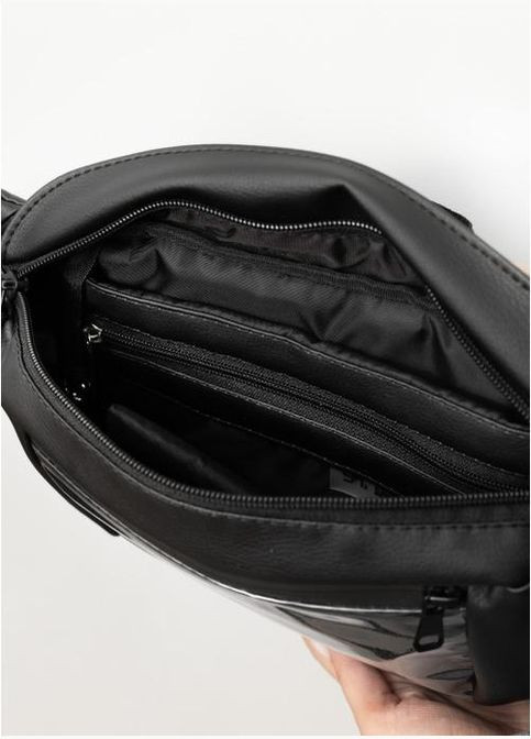 Спортивная сумка на пояс через плечо мужская из экокожи большая Черный 35145 Sambag (333299952)