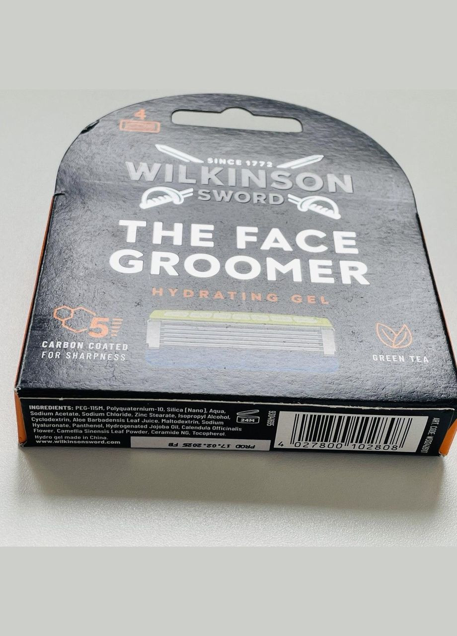 Змінні леза The Face Groomer Hydrating Gel 4 шт. Wilkinson Sword (334303173)
