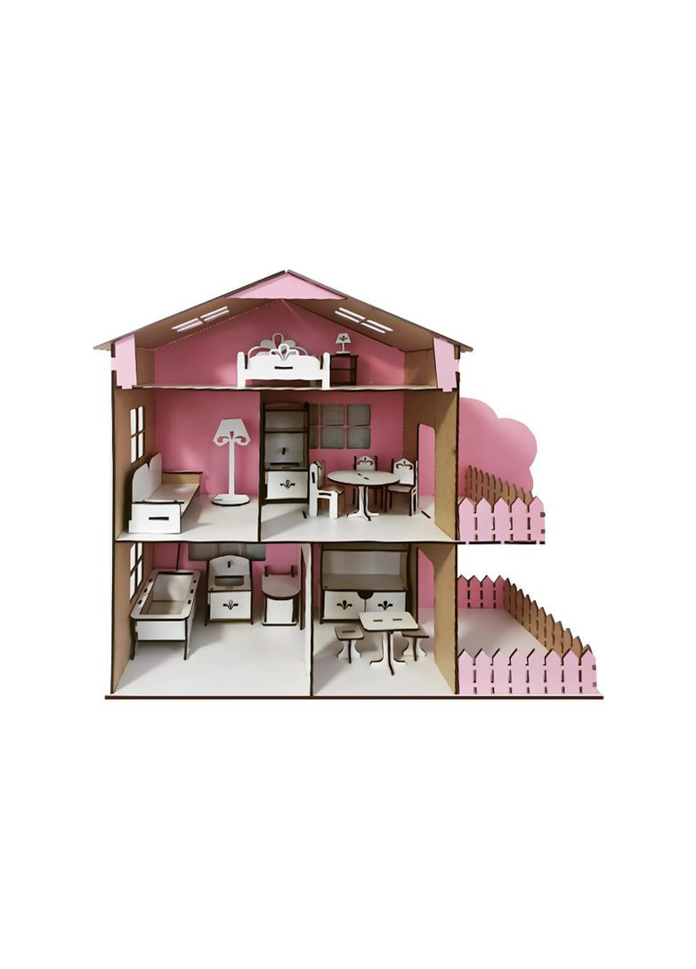 Іграшка Ляльковий будиночок "TREE HOUSE" Рожевий 49*21*50 см No Brand (362433723)