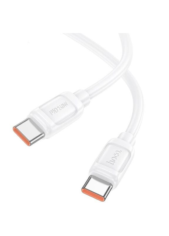 Cable Type-C/Type-C X115 240W 1m (круглый) White Hoco (370204894)