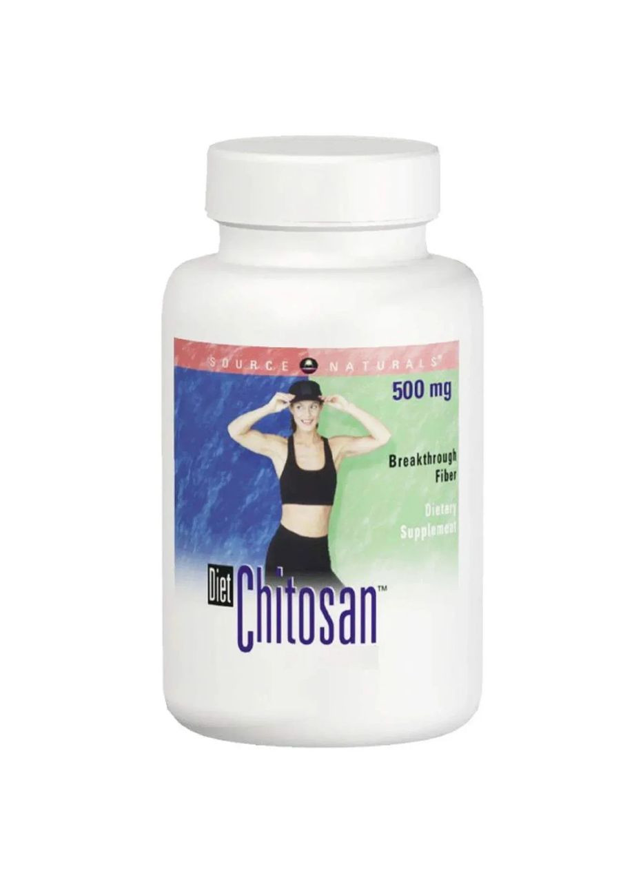 Хитозан для похудения Diet Chitosan 500 мг 120 капсул Source Naturals (361117555)