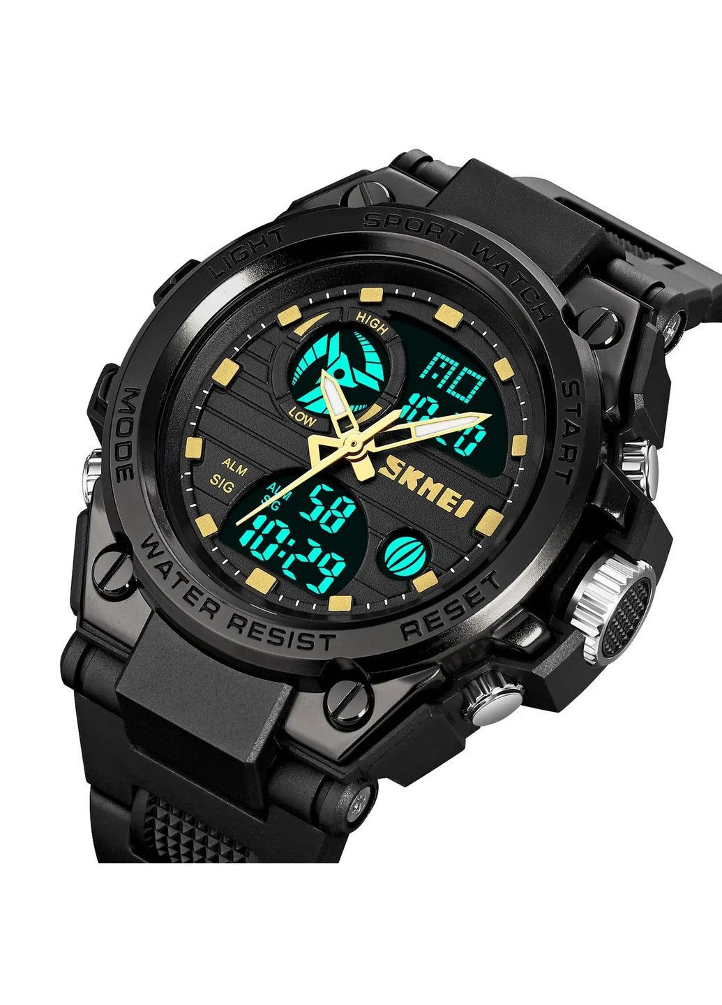 Чоловічий наручний годинник 2031 (Чорний з золотим) Skmei (314483900)