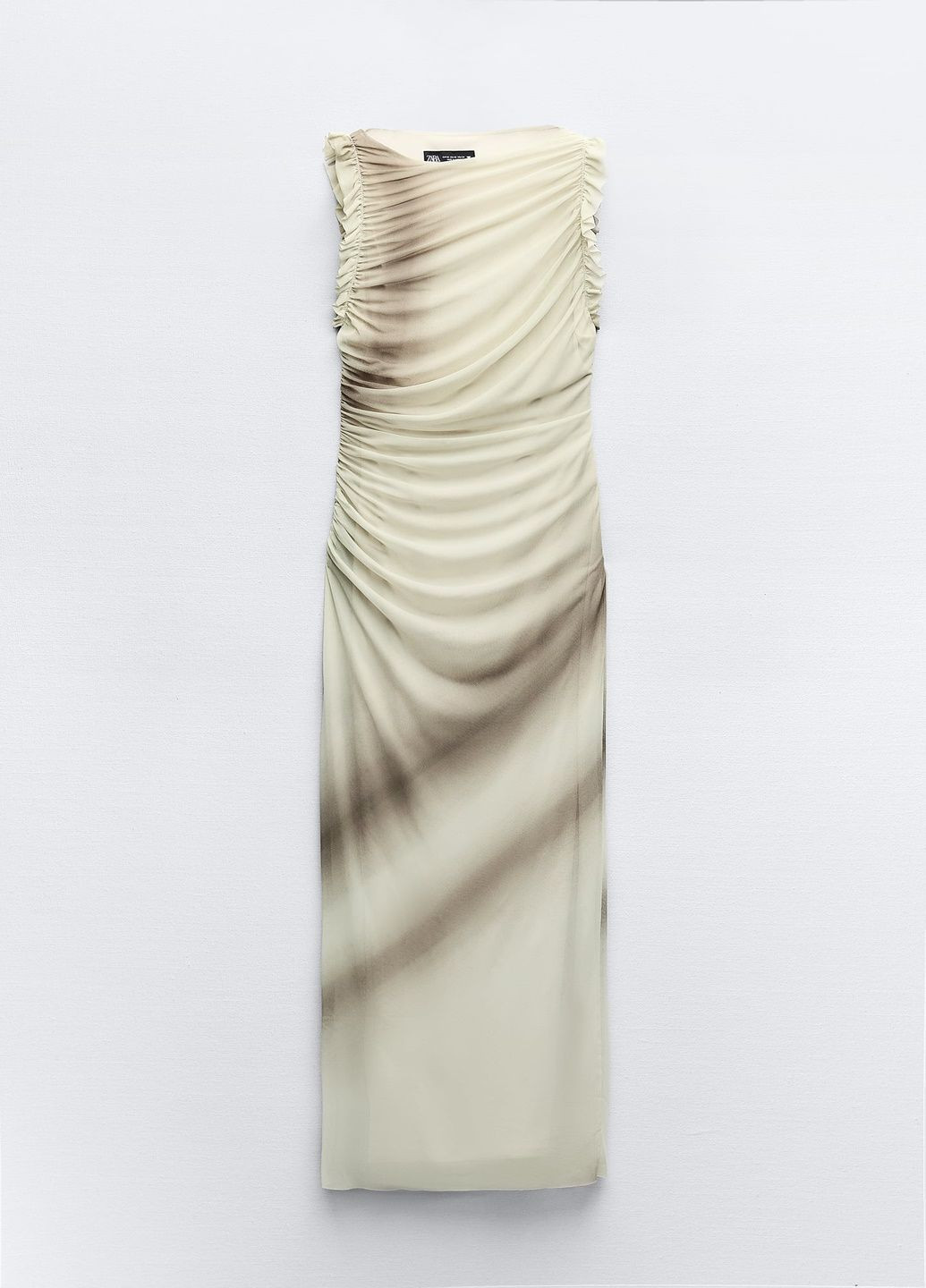 Комбинированное праздничный платье Zara однотонное