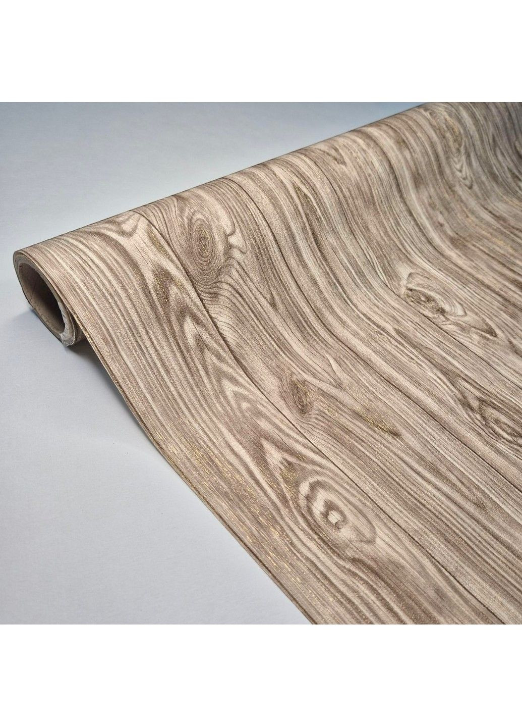 Шпалери вінілові на флізеліновій основі 10.05 × 1.06 м 319-12, коричневі під дерево для вітальні, спальні, коридору, кухні Слов'янські шпалери (340275326)