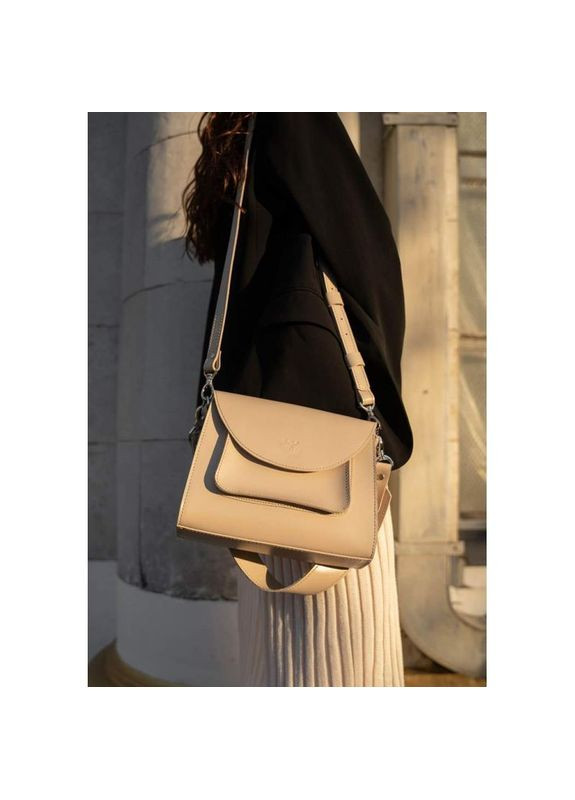 Сумка женская кожаная через плечо Liv бежевый краст The Wings (302007452)