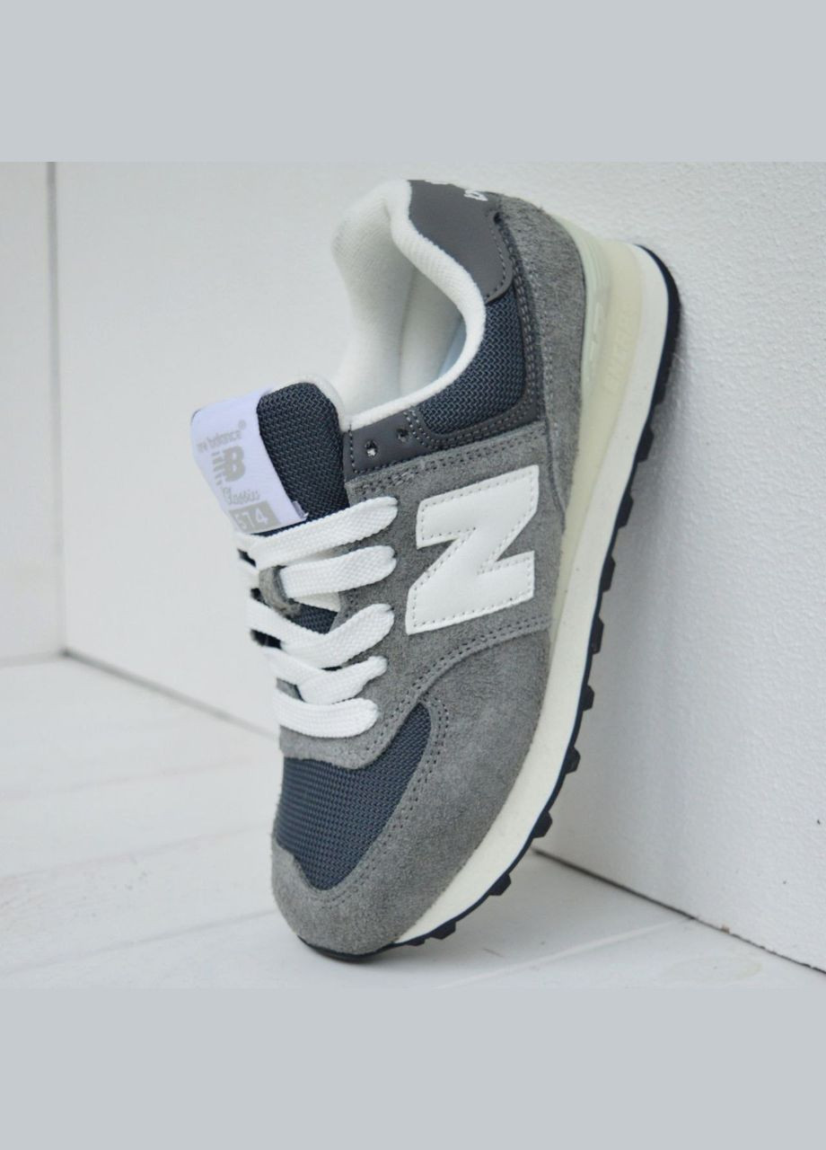 Кросівки жіночі замшеві сірі з білим топ якість низькі натуральна замша No Brand Кросівки сірі демісезони (336378025)