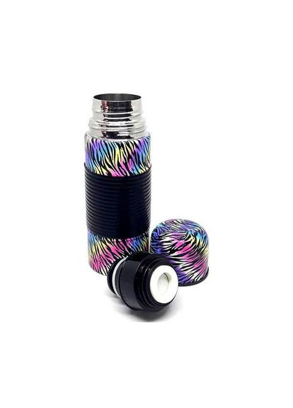 Термос 0.75 л Зебровий різні кольори стильний корпус з яскравим поліруванням зручна знімна кришка-чашка Фіолетовий Unique (365876935)