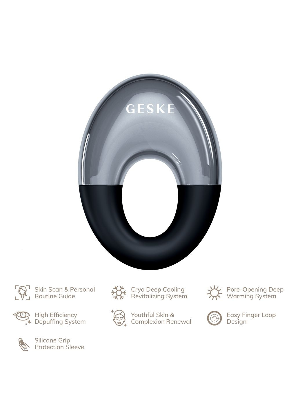 Масажер для очей Cool&Warm Eye Massager 7в1 black GESKE (341525896)