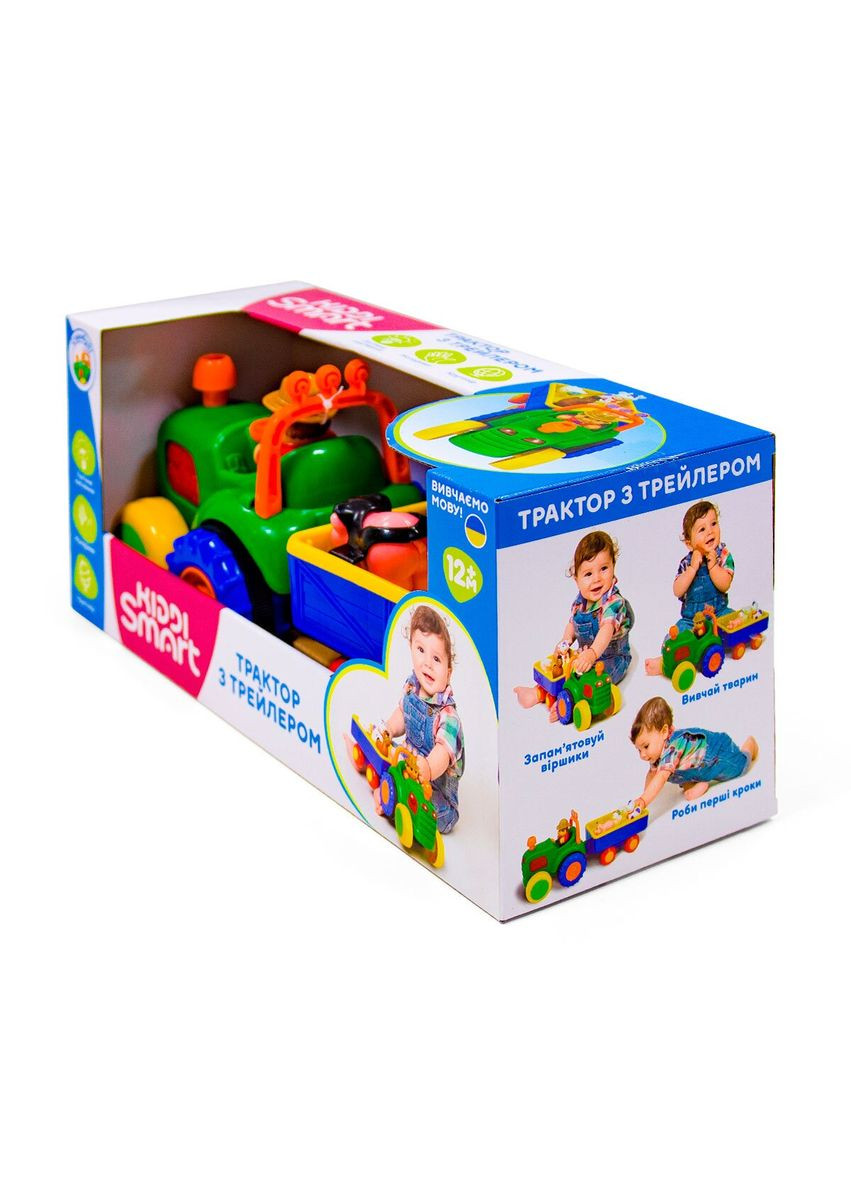 Игровой набор Трактор с прицепом 63180 Разноцветный (6900007362504) shop (6900007362504) KIDDI SMART (370808415)