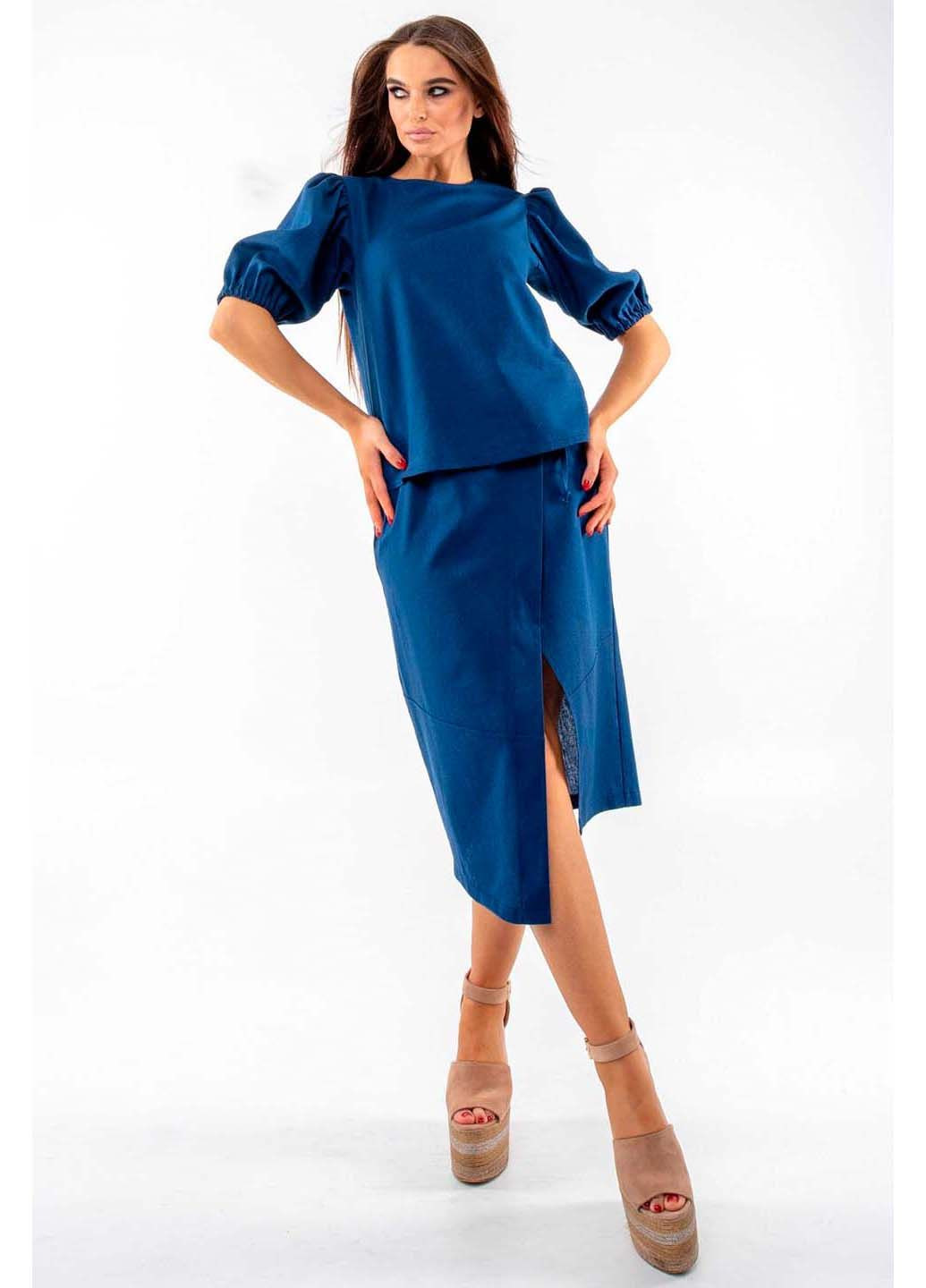 Темно-синяя юбка Ри Мари