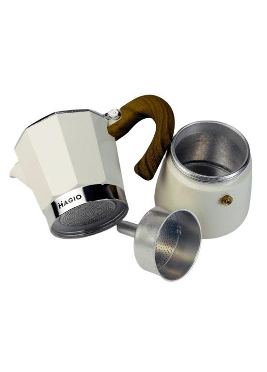 Гейзерна кавоварка турка MG1008 кавник гейзерного типу на 6 порцій еспресо 300 мл Magio (297331417)