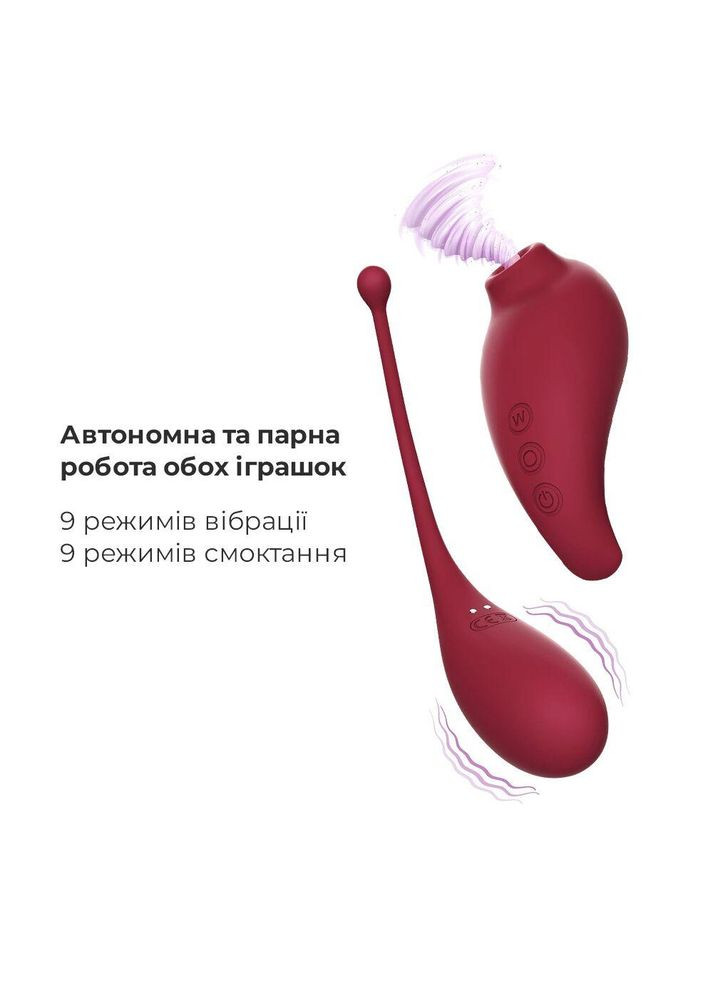 Смарт іграшка Adrien Lastic Inspiration: віброяйце і вакуумний стимулятор з керуванням зі смартфону No Brand (366879132)