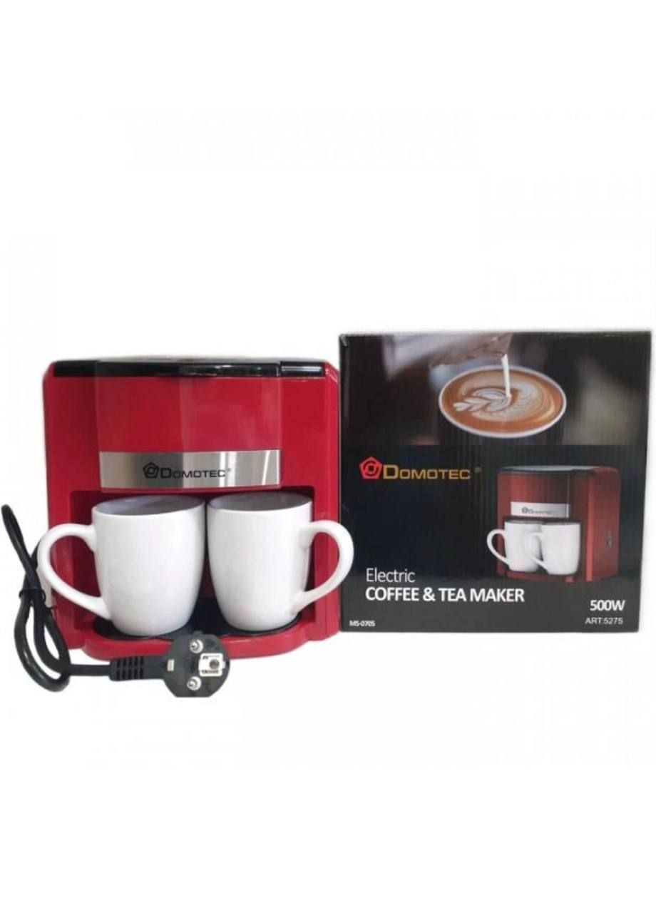 Кофеварка c чашками 500Вт Domotec ms-0705 (290193949)