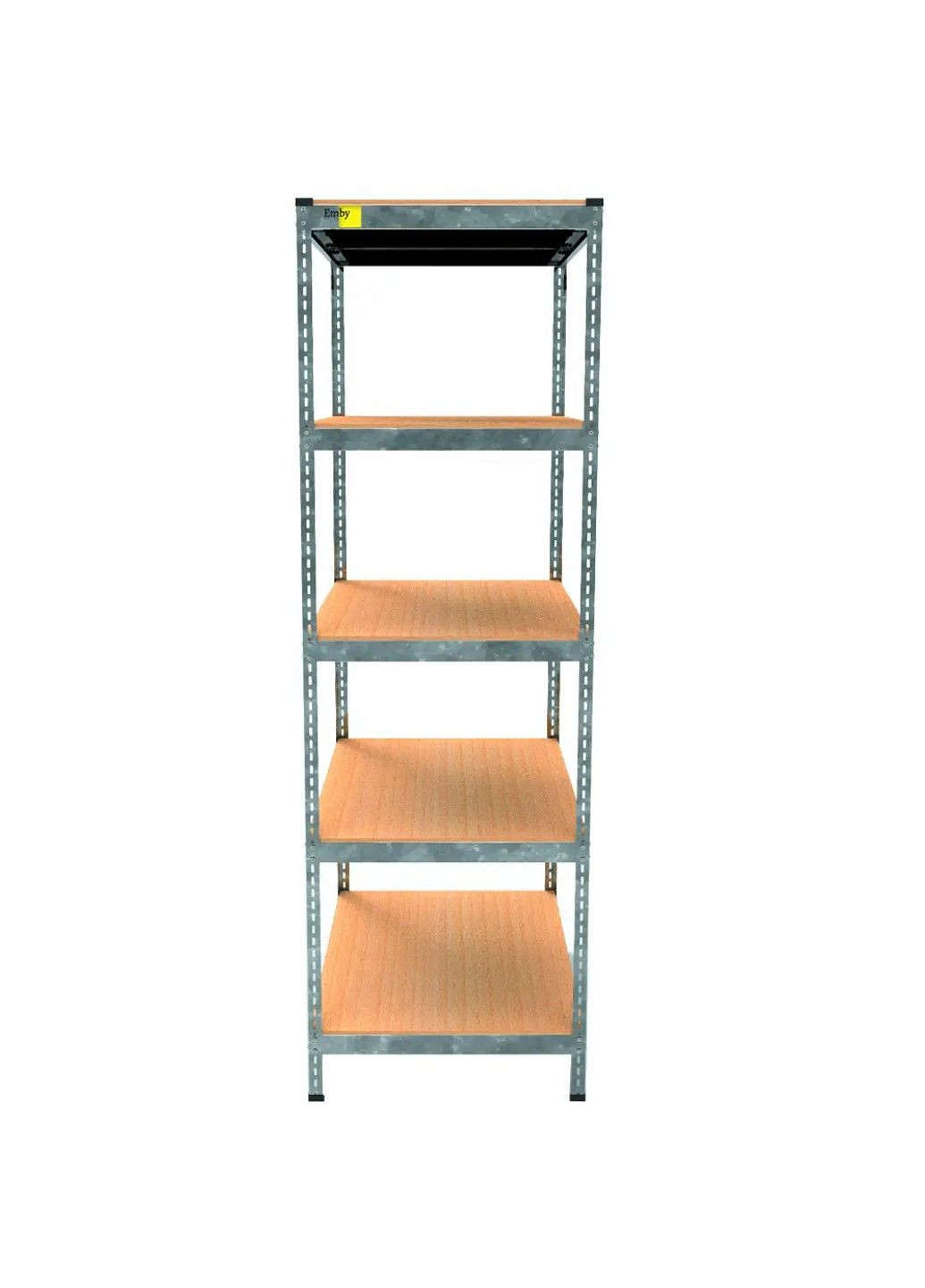 Металлический стеллаж Light Series (размер 2400х600x600мм) 5 полок ДСП до 100кг Оцинкованный Emby (331640104)