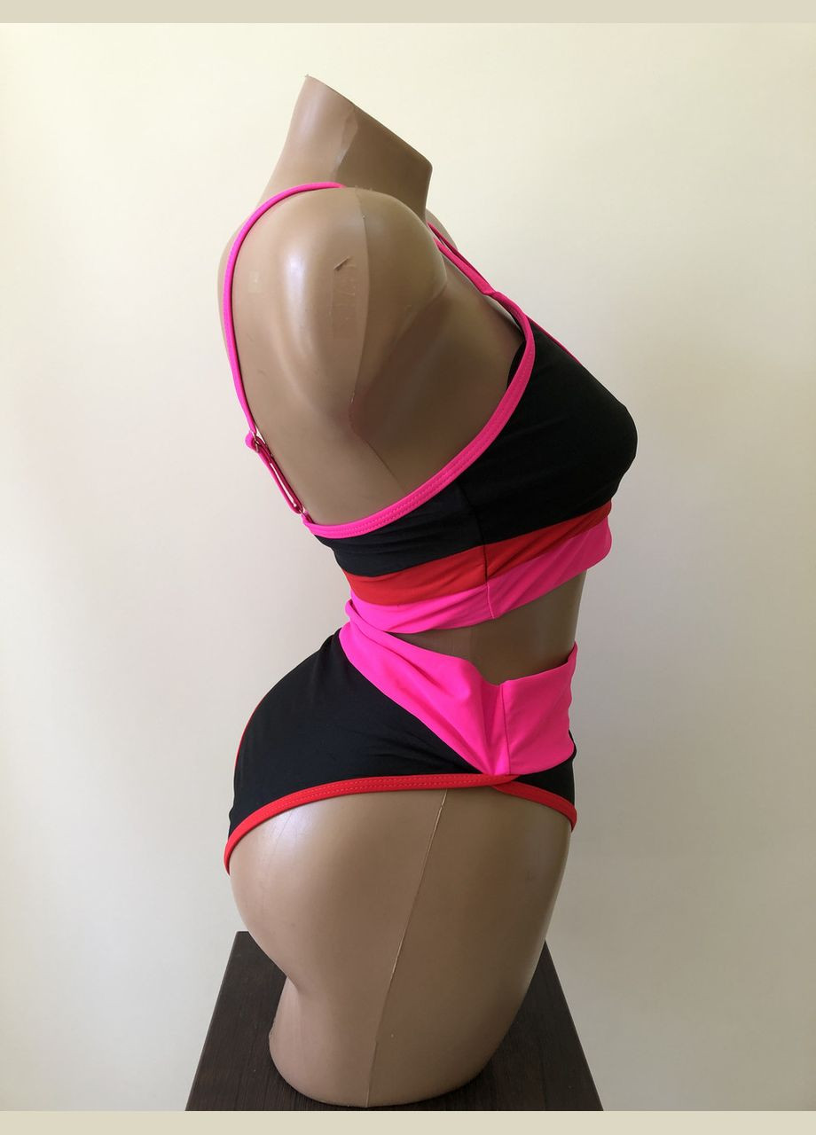 Черный летний женский раздельный купальник. No Brand