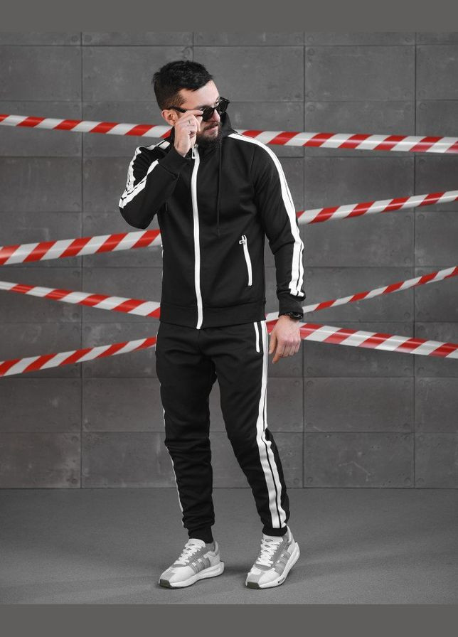 Стильный мужской спортивный костюм черный No Brand (317506888)