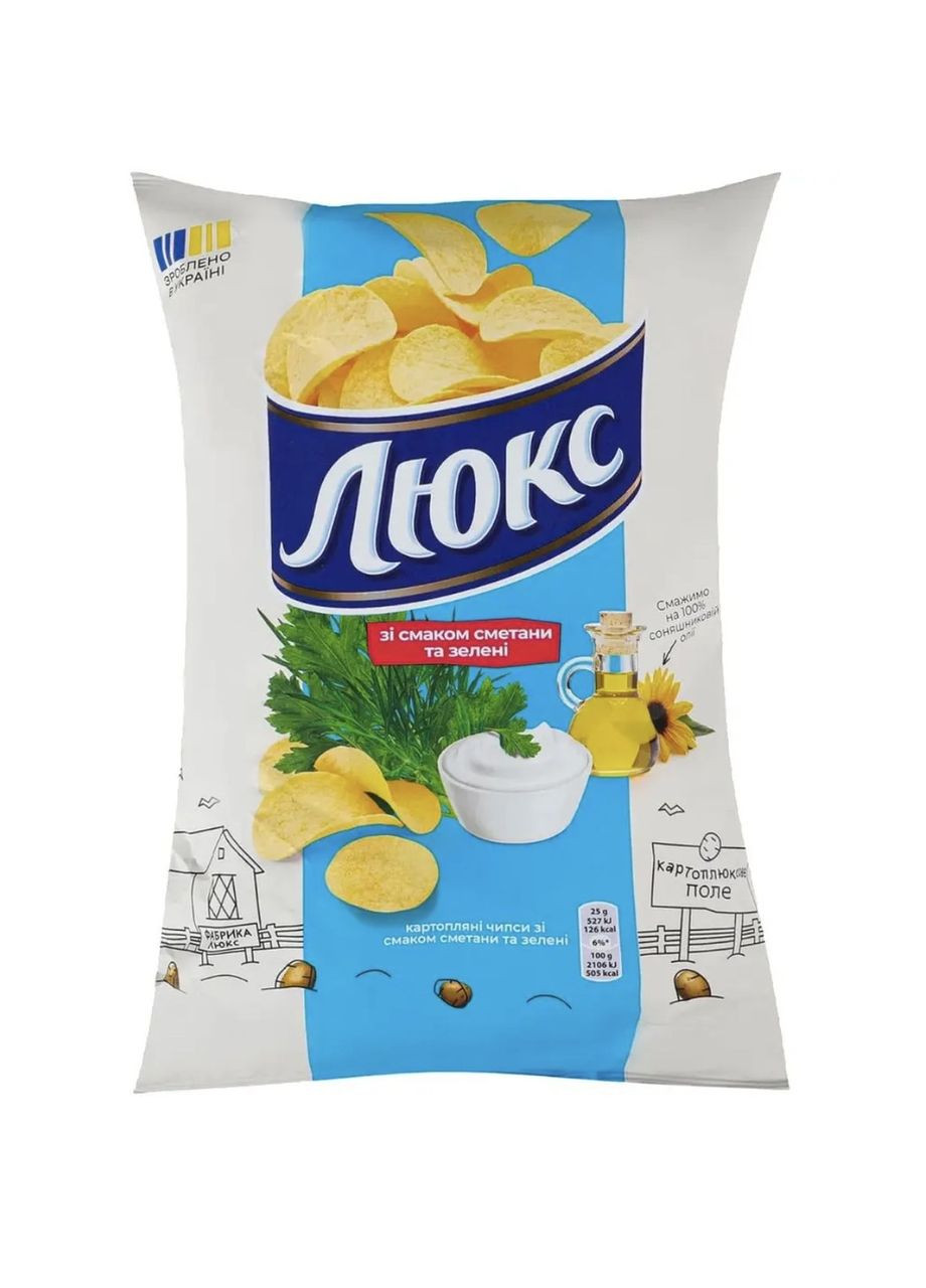 Чипсы 125 г в ассортименте Люкс (332795058)