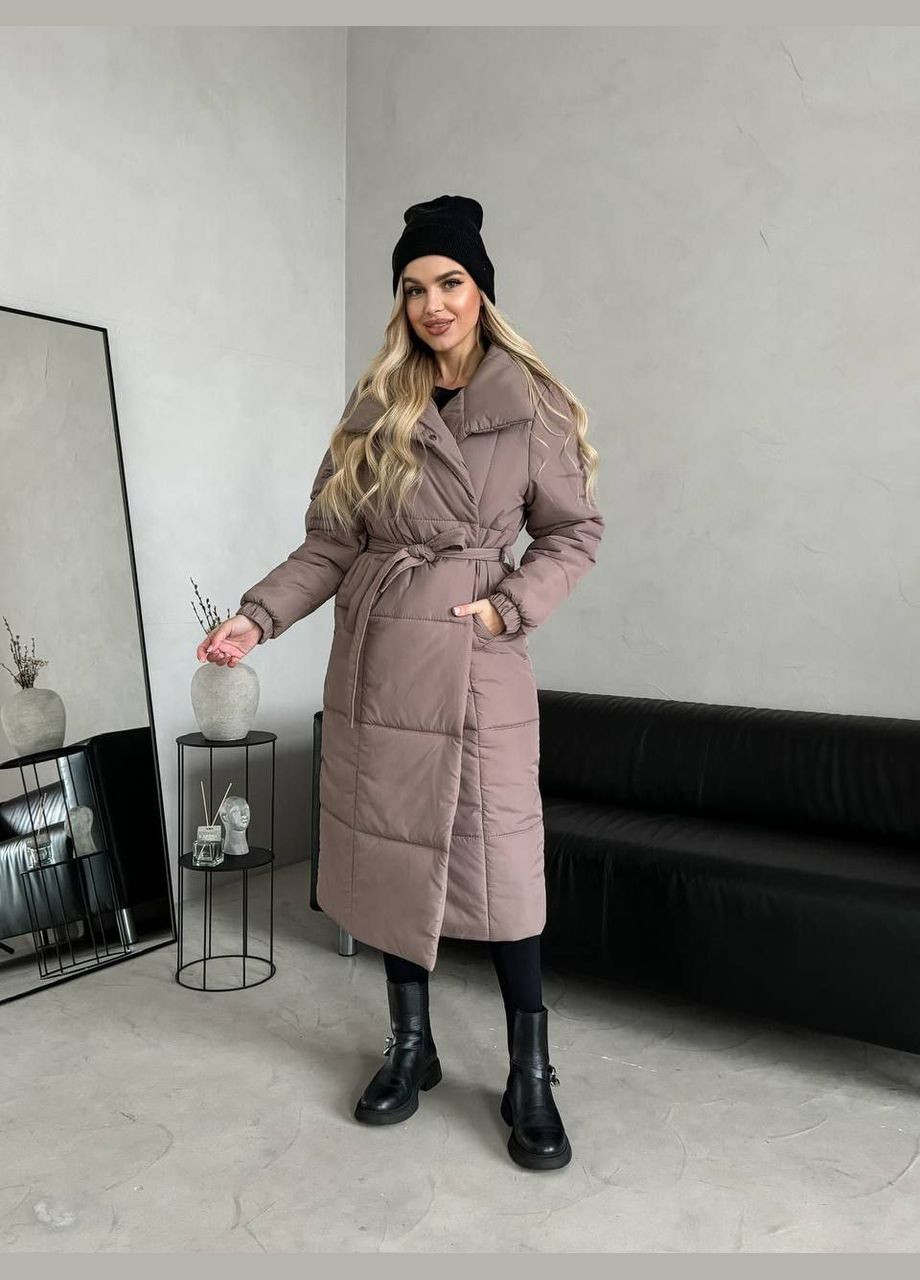 Коричневе зимнє Пальто зимове оверсайз LeVi